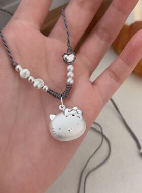 S925纯银HelloKitty猫毛衣链