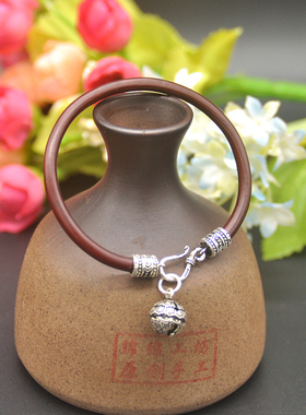 西藏无节转运珠本命年鸡血藤手镯