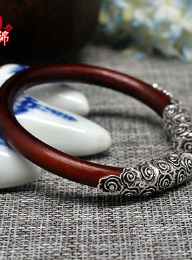 藤镯s925野生西藏山南无节祥云