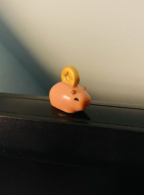 微景观创意招财卡皮巴拉豚鼠园艺造景DIY显示器汽车桌面小摆件