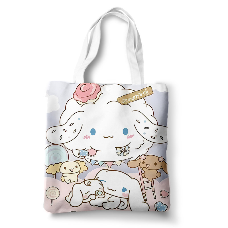 可爱学生帆布包玉桂狗ins库洛米学生上课书包大容量练习册补习袋