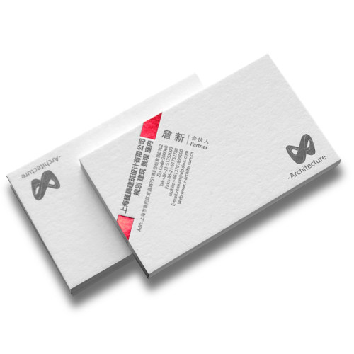 600g厚羊绵纸企业高档商务压凹名片订制圆角烫金凹凸卡片设计订做 - 图3