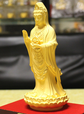 绒沙金佛像观音菩萨纳福家居装饰