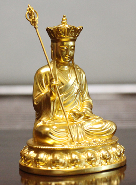 精铸足金地藏王菩萨佛像摆件汽车内饰汽车用品保平安车载车饰观音