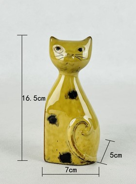 三口之家 发财猫摆件   动物造型  儿童房摆件