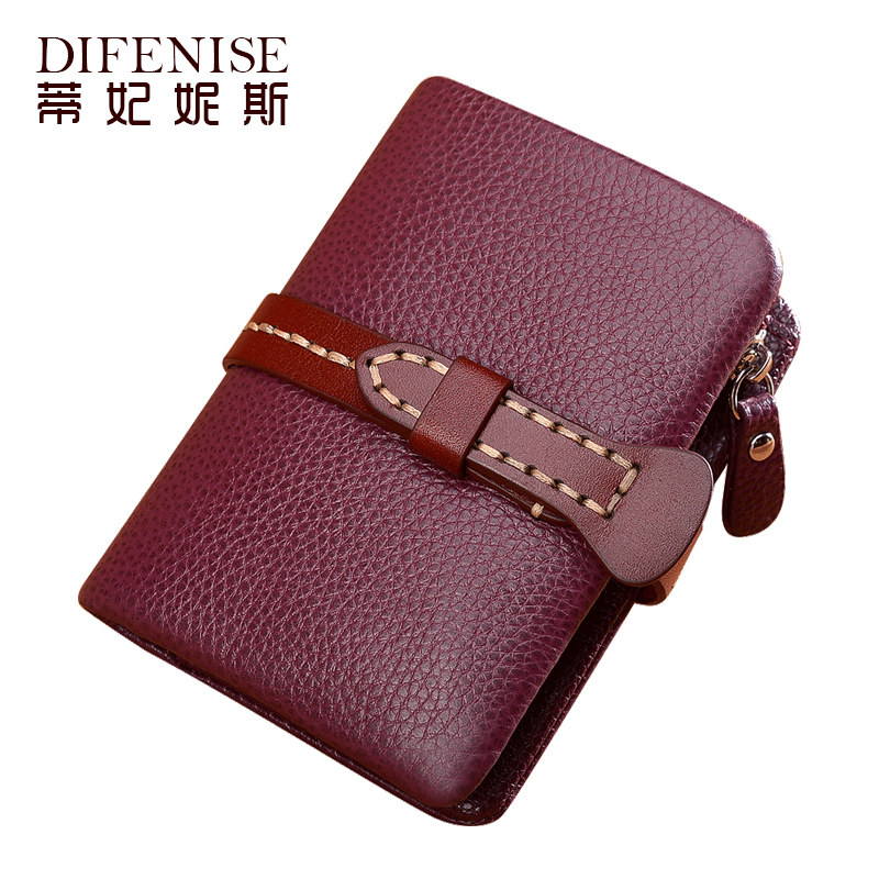 短款真皮零钱包女士韩版2021小皮夹 蒂妃妮斯钱包