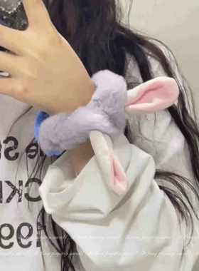 疯狂动物城朱迪尼克秋冬毛绒发圈