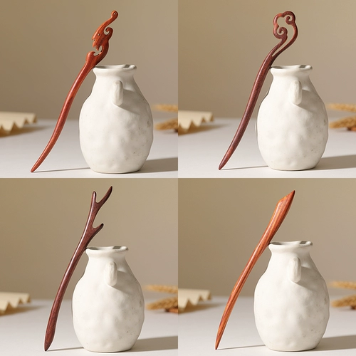 Деревянная китайская шпилька ручной работы, заколка для волос, современный аксессуар для волос, изысканный стиль, простой и элегантный дизайн