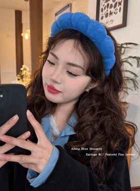 高级感质感高颅顶云朵发箍