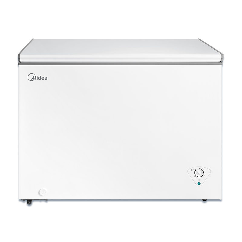 美的301l大容量家商两用卧式全冰柜 美的冰箱冷柜