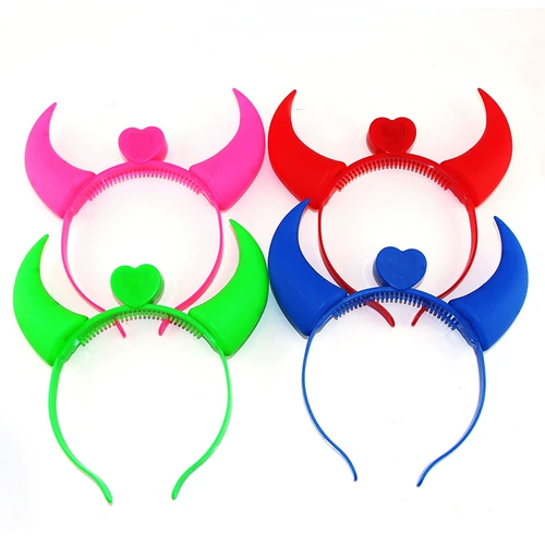 Повязка на голову с кроличьими ушками Светящаяся вечеринка в честь Национального дня Хэллоуина