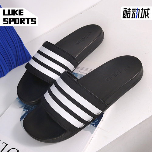 Adidas/阿迪达斯正品夏季新款男女运动休闲轻便拖鞋 AP9966 - 图2