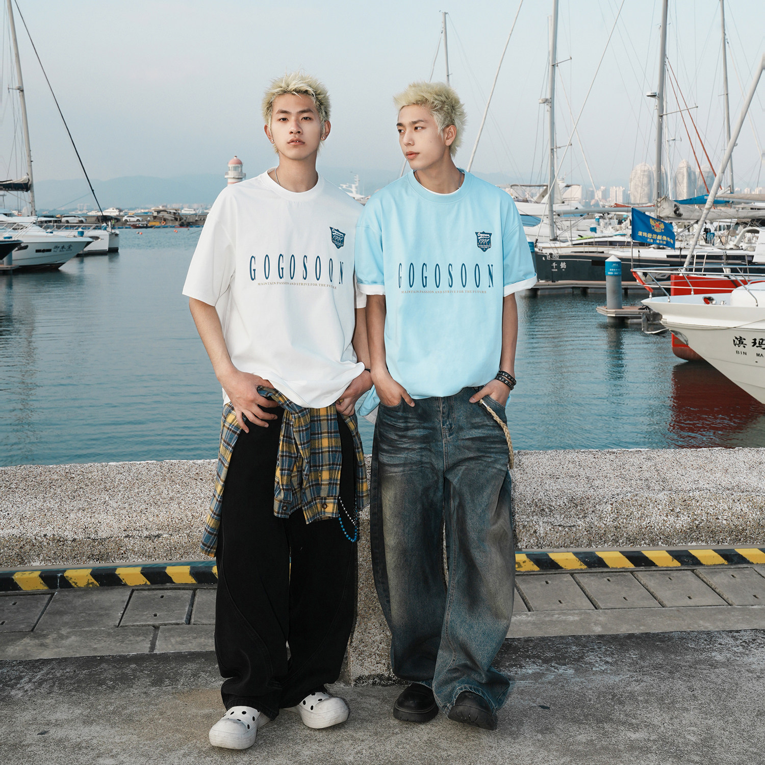 GOGOSOON夏季新款短袖T恤250g男生圆领速干防晒50+凉感美式宽松Q - 图2