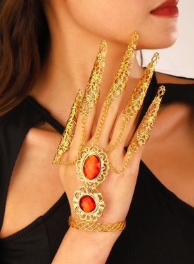 千手观音指甲套印度舞蹈手链手镯古代配饰敦煌汉服演出可调节摄影