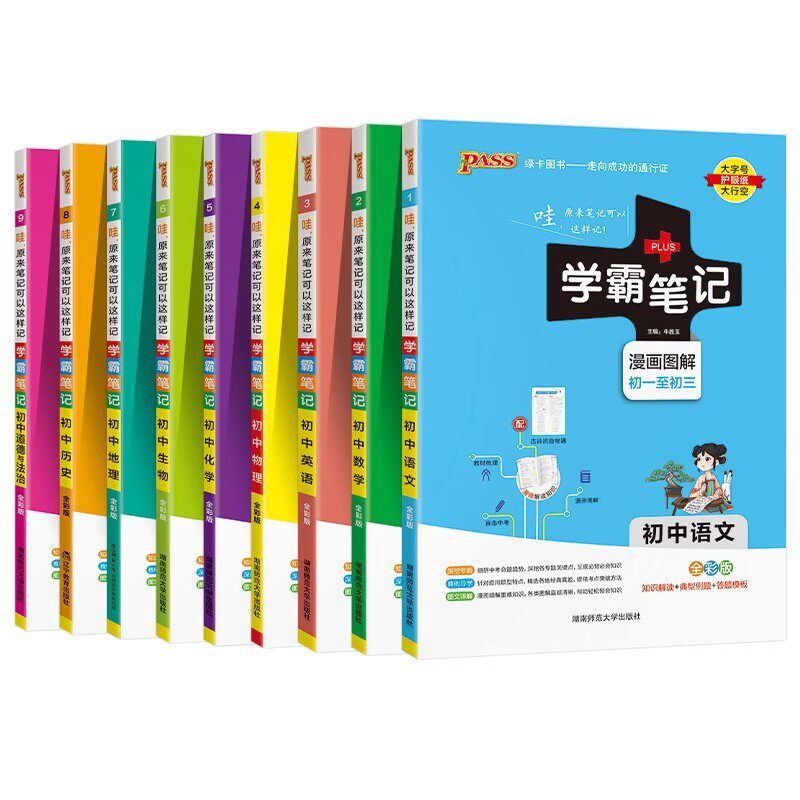 2024新版学霸笔记初中全套语文数学英语物理化学地理生物道德与法治历史文言文小四门七八九年级同步教辅教材工具书知识清单人教版