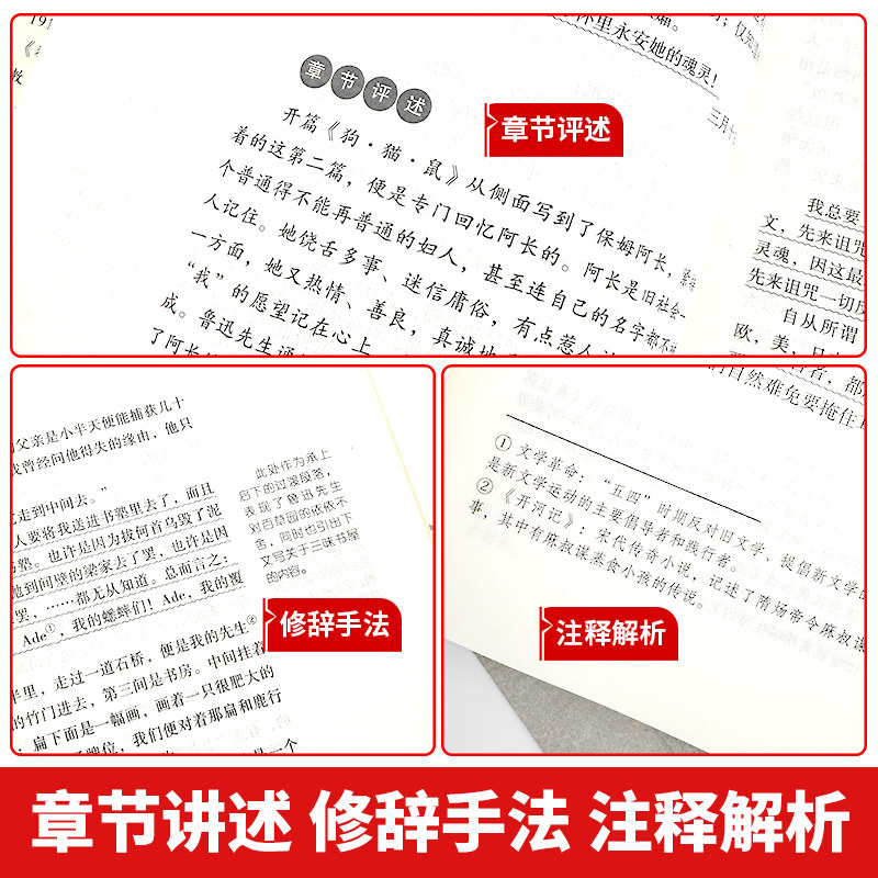 朝花夕拾鲁迅原著正版和西游记完整版七年级上册必读正版课外书初中名著语文书目初一课外阅读下册海底两万里骆驼祥子老舍新华书店