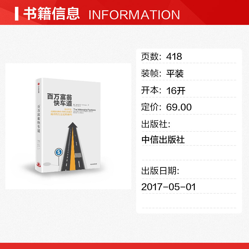 百万富翁快车道  MJ德马科 找到你的财富加速器 风靡近10国 平民的致富哲学   穷人富人思维致富秘籍投资理财励志 - 图0