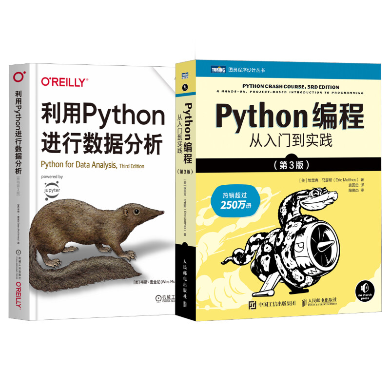 【2册】利用Python进行数据分析 原书第3版+Python编程从入门到实践第3版 基础教程编程入门零基础自学书 Python3程序设计正版书籍 - 图3