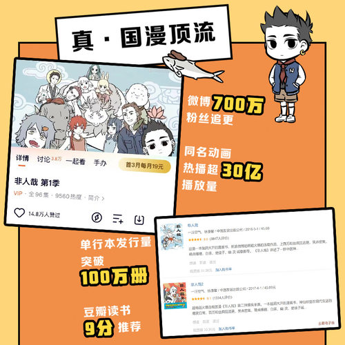 【新华文轩】非人哉漫画书全套13册十全十美八方来财一汪空气白茶幽灵使徒子生活爆笑故事幽默搞笑校园生活 有兽焉13有兽焉漫画书 - 图1