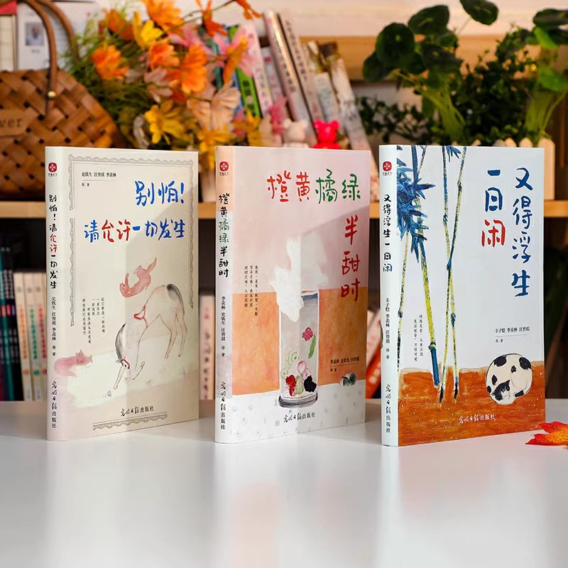 现货速发 橙黄橘绿半甜时+又得浮生一日闲+别怕!请允许一切发生(三本套) 季羡林、史铁生、汪曾祺等文学大家现当代文学散文随笔 - 图0