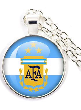 2026美加墨足球队徽logo项链豪门俱乐部时光宝石吊坠款项饰