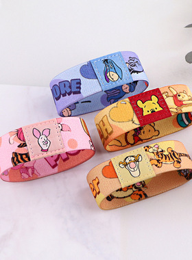 卡通童年小熊弹力手腕带运动松紧护腕手环可水洗动漫动画弹力