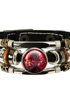 鬼灭周边时光宝石皮绳手链复古手饰TH001