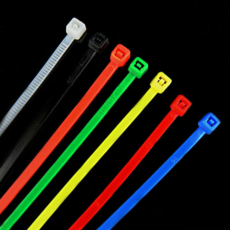 彩色扎带 5*200mm国标环保尼龙扎带 束线带线扣 红绿黄蓝黑白扎带 - 图1