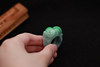 Glowing green fortune, longevity, gourd and brave ring, jade, free shipping