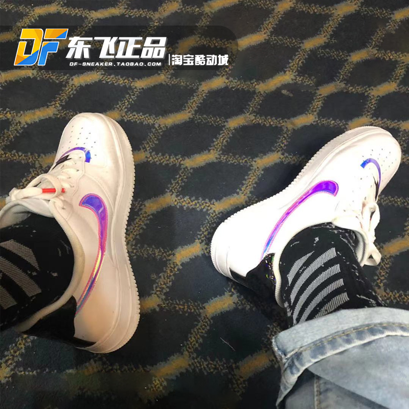 Nike Air Force1空军一号AF1白镭射钩电玩男女低帮板鞋DC0710-191-图0