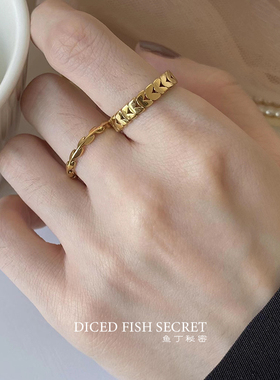 女钛钢小众叠戴戒指戒指