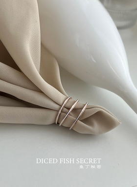 女钛钢简约细款戒指不掉色