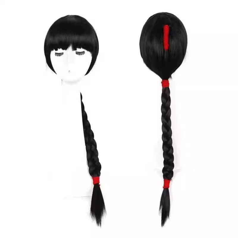 复古齐斜刘海麻花辫全头套铁梅戏剧舞台演出假发需要自己辫辫子,淘宝优惠券,粉丝福利购,淘宝优惠卷