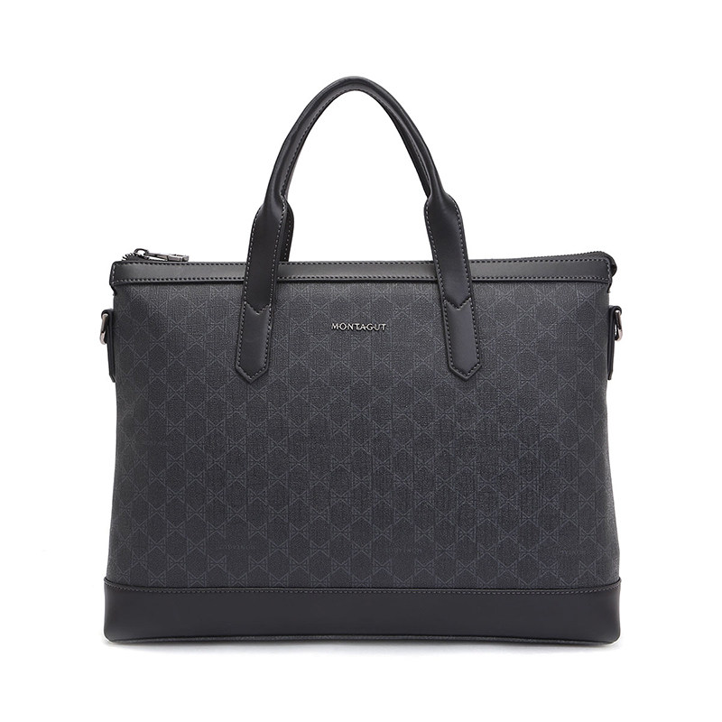 梦特娇男士pvc新款简约单肩公文包 梦特娇皮具男士包袋