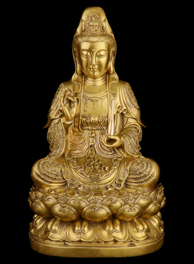 铜观音摆件精工纯铜家居装饰品