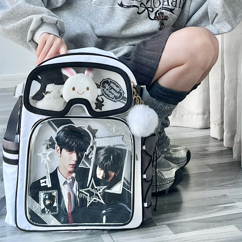 DRDR原创设计滑雪痛包学生二次元大食量diy材料双肩大容量书包 - 图2