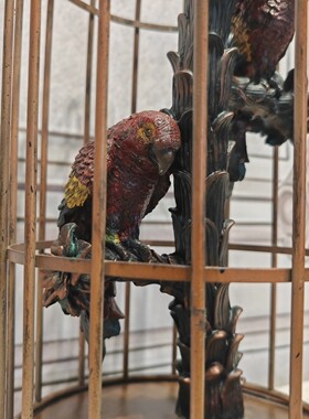 欧式复古鸟笼摆件家居客厅玄关电视柜酒柜装饰品创意工艺品