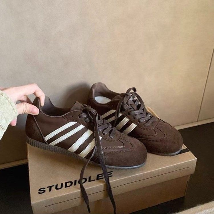 内增高德训鞋女秋冬新款复古圆头系带运动休闲鞋女百搭厚底阿甘鞋,淘宝优惠券,粉丝福利购,淘宝优惠卷