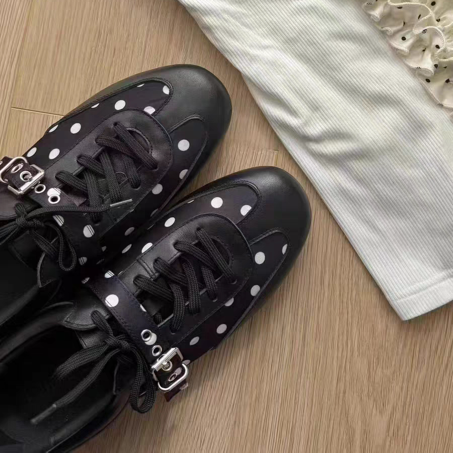 26年新品波点拼色复古德训鞋女春季新款百搭休闲平底运动轻便单鞋,淘宝优惠券,粉丝福利购,淘宝优惠卷