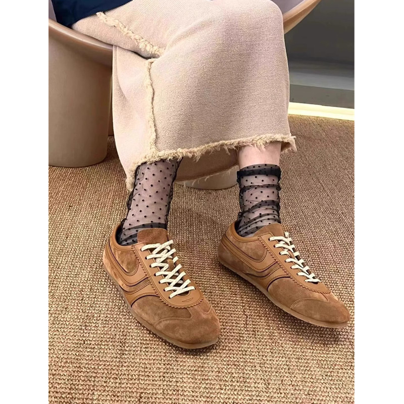 2025新款阿甘鞋轻便休闲百搭运动鞋复古撞色系带小众平底德训鞋女,淘宝优惠券,粉丝福利购,淘宝优惠卷