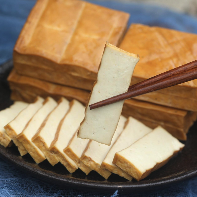 烟熏豆腐干贵州遵义农家板桥土特产原味炒菜柴火手磨豆干香干500g-图2