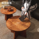 Medieval style round small apartment living room coffee table