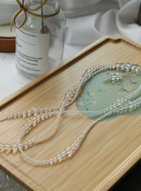 女白水晶冷淡风手链项链两用手链