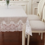 Северная бытовая домашняя хлопка и льняная европейская ткань твердое льняное квадратное квадратное квадратное столовое столовое столовое столик крышка с высокой таблеткой с высоким уровнем