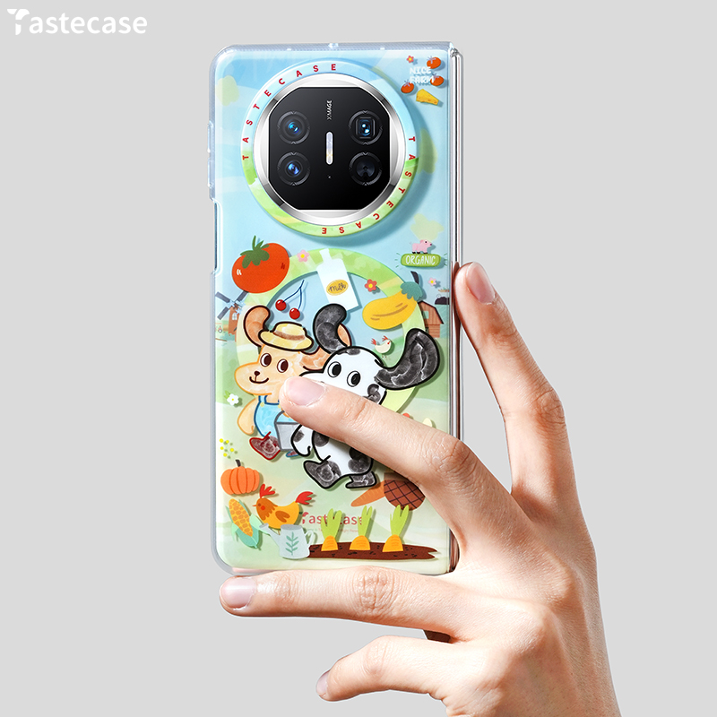 Tastecase农场宝宝磁吸手机壳适用华为Mate X6/X5典藏版折叠屏磨砂保护壳原创卡通创意可爱小狗防摔手机套 - 图0