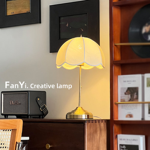 繁一 · 美式拉绳台灯客厅卧室高档奢华床头灯复古轻奢简约台灯 - 图1