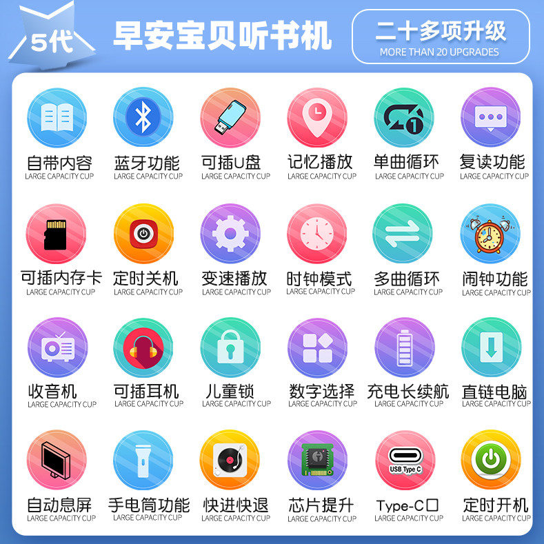 五代早安宝贝儿童故事机国学机智能名著听书机高初中小学生3-16岁,淘宝优惠券,粉丝福利购,淘宝优惠卷