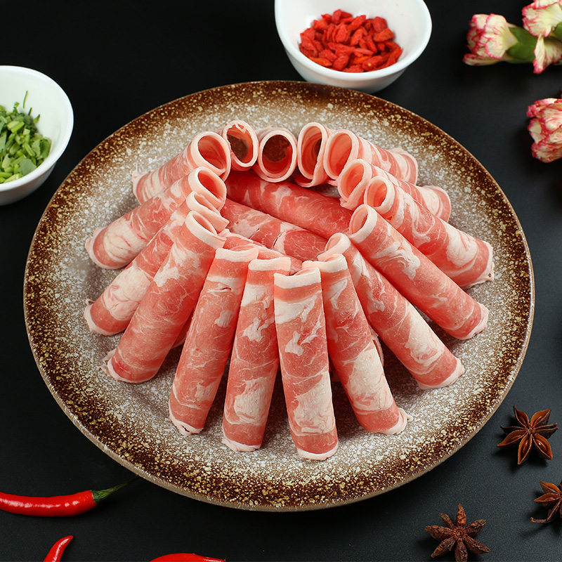 500g 内蒙苏尼特 羔羊肉火锅卷 原切 涮羊肉卷 火锅食材 清真 - 图0