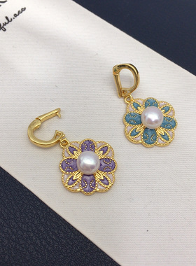 复古蕾丝珍珠吊坠毛衣项链女