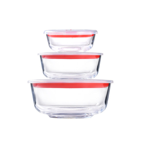 透明玻璃碗家用甜品水果沙拉碗大号耐热汤碗创意吃饭小餐具泡面碗 - 图3